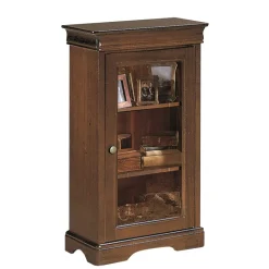 Wohnen 51x92x32 Kleine Vitrine mit einer Glastür - Lemerzi