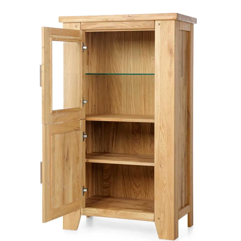 Wohnen 80x139x47 Kleiner Schrank aus Wildeiche - Miarizia