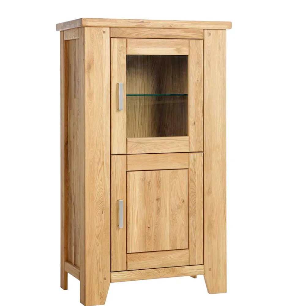 Wohnen 80x139x47 Kleiner Schrank aus Wildeiche - Miarizia