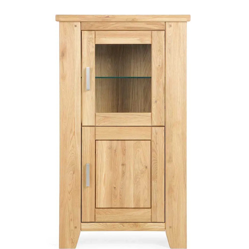 Wohnen 80x139x47 Kleiner Schrank aus Wildeiche - Miarizia
