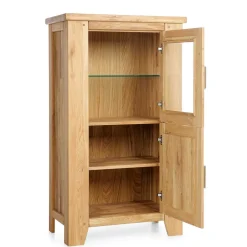 Wohnen 80x139x47 Kleiner Schrank aus Wildeiche - Miarizia