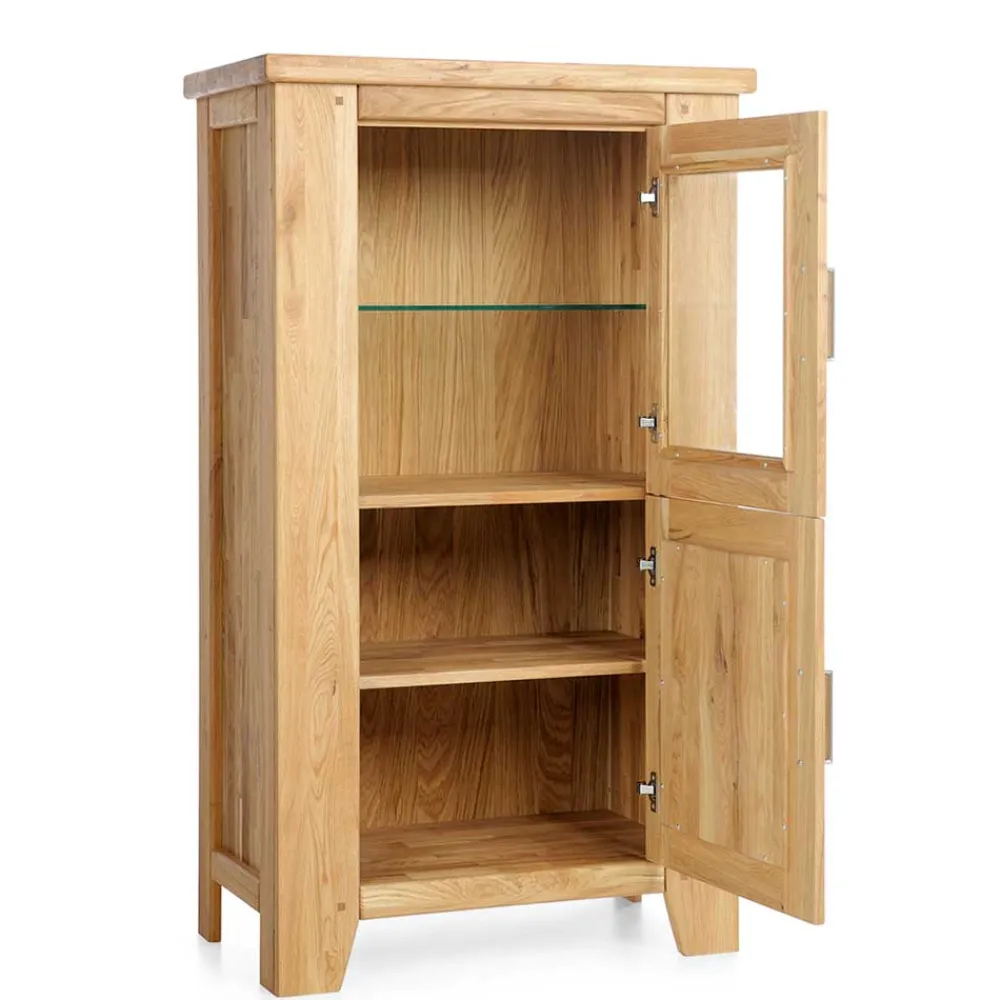 Wohnen 80x139x47 Kleiner Schrank aus Wildeiche - Miarizia