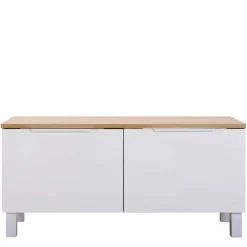 Wohnen 93x44x35 Kleiner TV Unterschrank in Weiß - Astrid