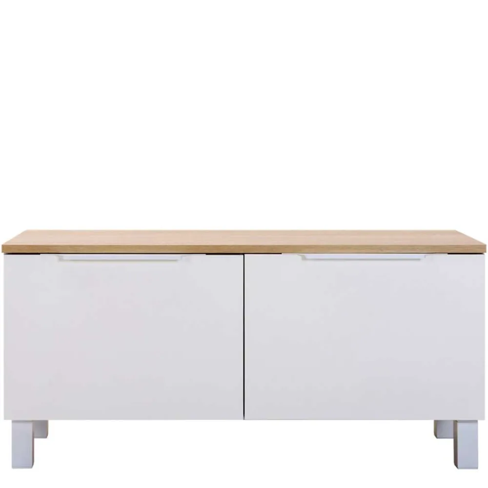 Wohnen 93x44x35 Kleiner TV Unterschrank in Weiß - Astrid