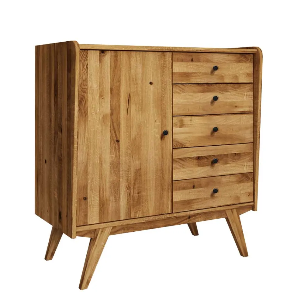 Wohnen 100x105x50 Kombi Kommode im modernen Retro Look - Hardus