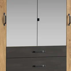 Wohnen Loft Möbel|Industrial Möbel*200x216x58 Kombi-Kleiderschrank mit Spiegeln - Bram