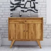 Wohnen 100x90x50 Kombi-Kommode aus Wildeiche Holz - Hardus