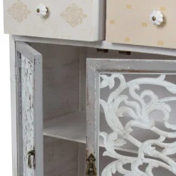 Wohnen Flurkommoden|Shabby Chic Möbel*68x89x35 Kombi-Kommode im Shabby Chic - Levino