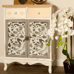 Wohnen Flurkommoden|Shabby Chic Möbel*68x89x35 Kombi-Kommode im Shabby Chic - Levino