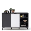 Wohnen 137x92x40 Kommode in Grau & Weiß - Vadids