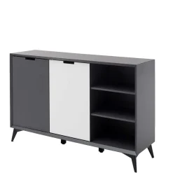 Wohnen 137x92x40 Kommode in Grau & Weiß - Vadids