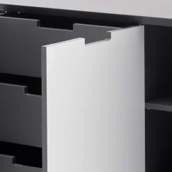 Wohnen 137x92x40 Kommode in Grau & Weiß - Vadids