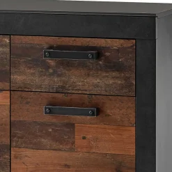 Wohnen Flurkommoden|Esszimmerschränke*92x104x40 Kommode in Holzoptik Antik & Grau - Timuras I