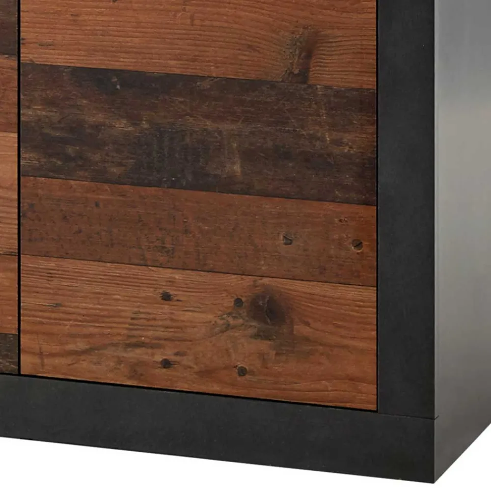 Wohnen Flurkommoden|Esszimmerschränke*92x104x40 Kommode in Holzoptik Antik & Grau - Timuras I