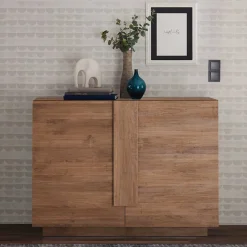 Wohnen 121x90x44 Kommode in Holzoptik mit Doppeltür - Basento