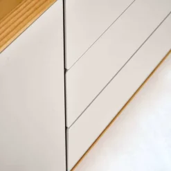 Wohnen 150x78x42 Kommode in Lichtgrau & Esche - Tadahiro
