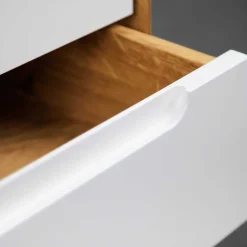 Wohnen Sideboards & Kommoden|Flurkommoden*90x92x40 Kommode in Weiß & Wildeiche - Diesta