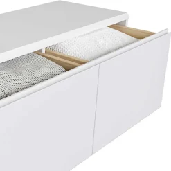 Wohnen 98x48x34 Kommode in Weiß aus Kiefer - Oranias