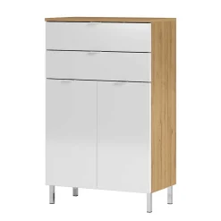 Wohnen Flurkommoden|Sideboards & Kommoden*60x97x34 Kommode in Weiß Hochglanz - Narilos