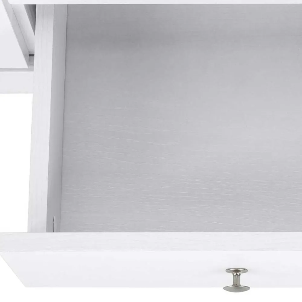 Wohnen Landhausmöbel|Küchenschränke*120x80x35 Kommode in Weiß mit Sonoma Eiche - Nudion I