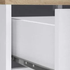 Wohnen Landhausmöbel|Küchenschränke*120x80x35 Kommode in Weiß mit Sonoma Eiche - Nudion I