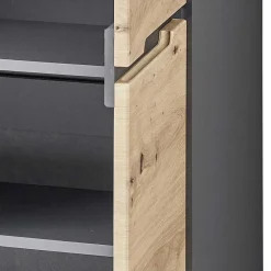 Wohnen Küchenschränke|Sideboards*135x82x38 Kommode in Wildeiche NB & Grau - Kuetra