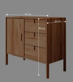 Wohnen 97x84x46 Kommode mit Bodenfreiheit - Indrya