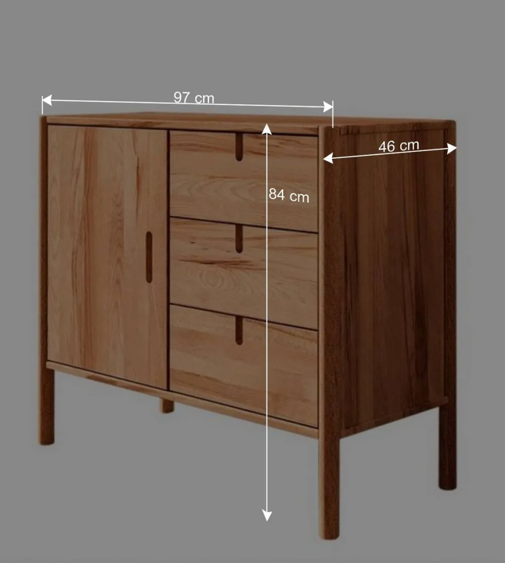 Wohnen 97x84x46 Kommode mit Bodenfreiheit - Indrya