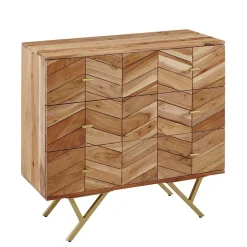 Wohnen Flurkommoden|Küchenschränke*90x87x40 Kommode mit Fischgrät Design Front - Ishi