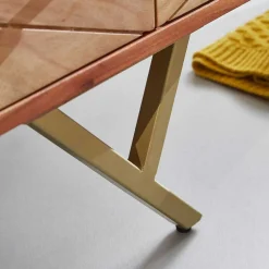 Wohnen Flurkommoden|Küchenschränke*90x87x40 Kommode mit Fischgrät Design Front - Ishi