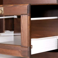 Wohnen Sideboards|Kolonialmöbel*145x84x40 Kommode mit Glas im Kolonialstil - Jurcavs