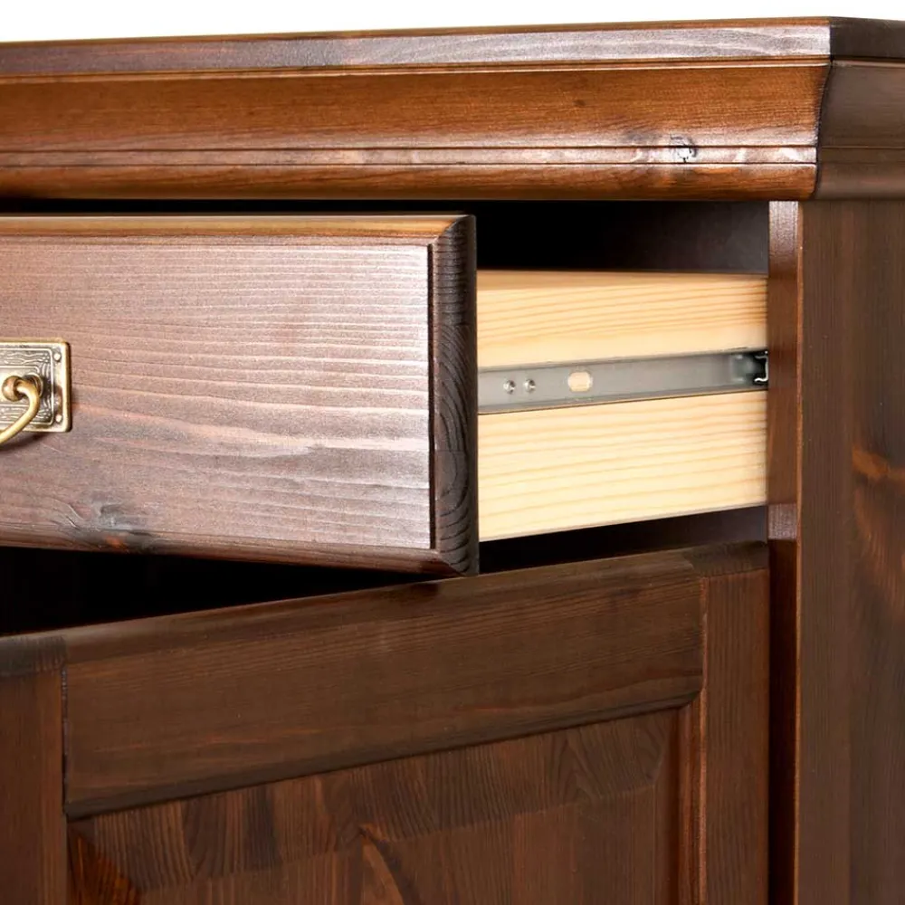 Wohnen Sideboards|Kolonialmöbel*145x84x40 Kommode mit Glas im Kolonialstil - Jurcavs