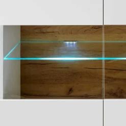 Wohnen Skandinavische Möbel|Sideboards & Kommoden*138x91x40 Kommode mit Glas 3-türig - Myrda