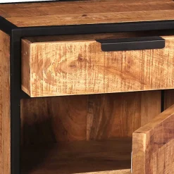 Wohnen 67x62x42 Kommode mit Schublade & Tür - Evradon