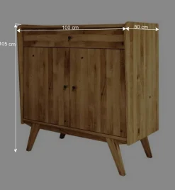 Wohnen Flurkommoden*100x105x50 Kommode mit Schublade - Hardus