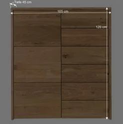 Wohnen Flurkommoden|Esszimmerschränke*105x120x45 Kommode mit sechs Schubladen & Tür - Vactivus