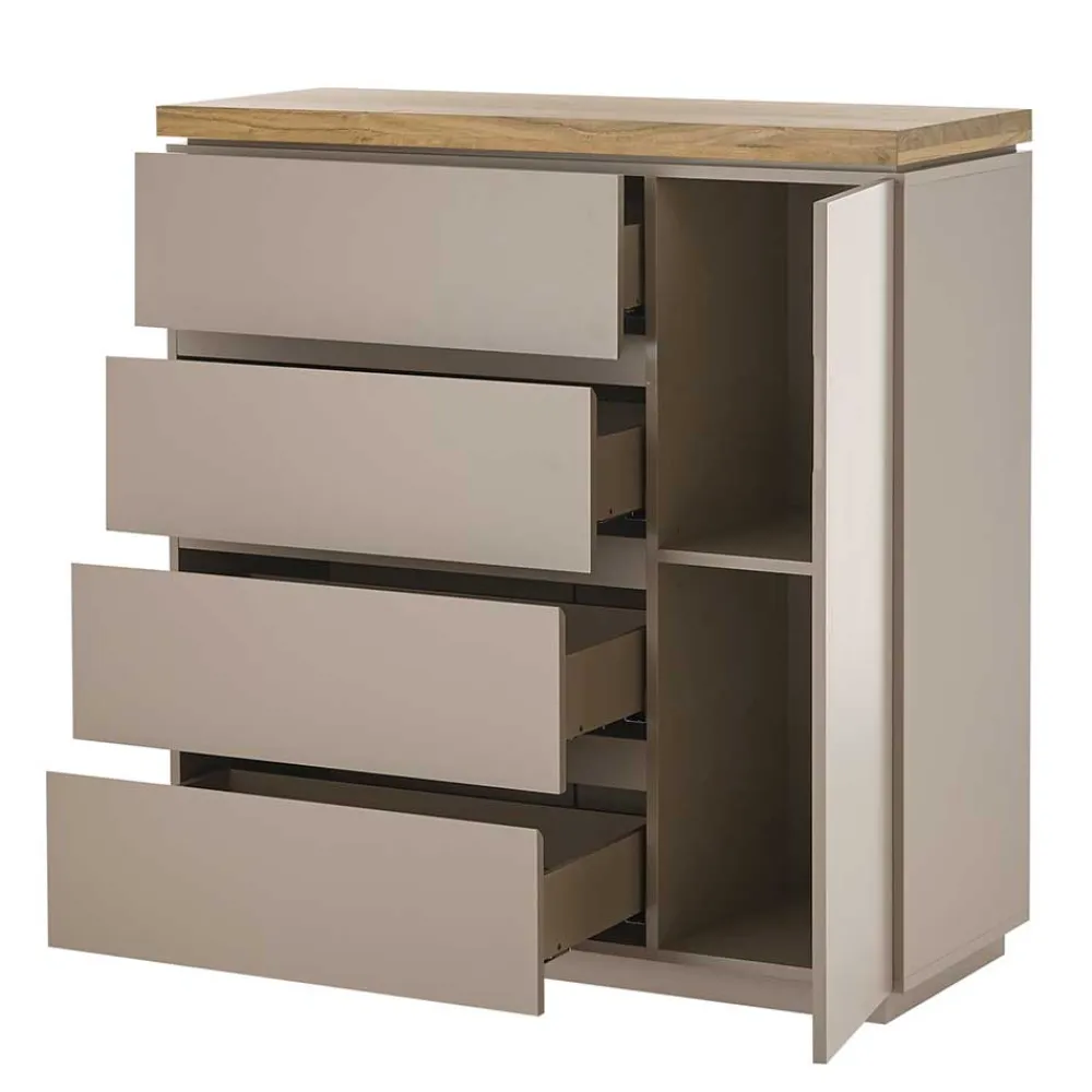 Wohnen Küchenschränke*100x104x40 Kommode mit vier Schubladen & Tür - Anja