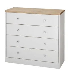 Wohnen 80x80x35 Kommode mit vier Schubladen - Nudion