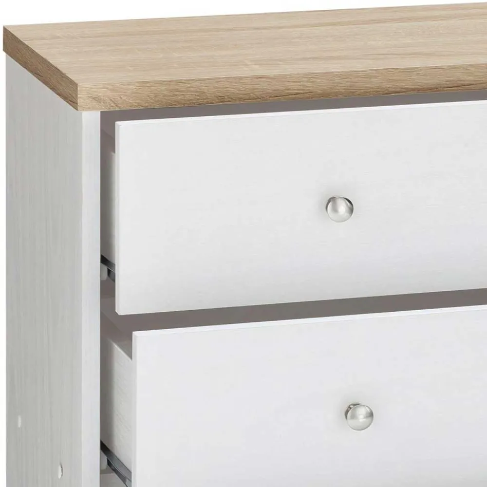 Wohnen 80x80x35 Kommode mit vier Schubladen - Nudion