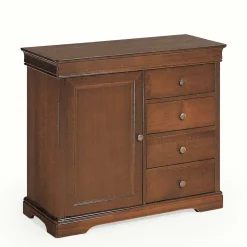 Wohnen 85x76x45 Kommode mit vier Schubladen & Tür - Lemerzi