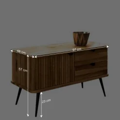 Wohnen Sideboards & Kommoden|Tv & Hifi-Möbel*97x57x46 Kommode mit zwei Schubladen & Tür - Casarius