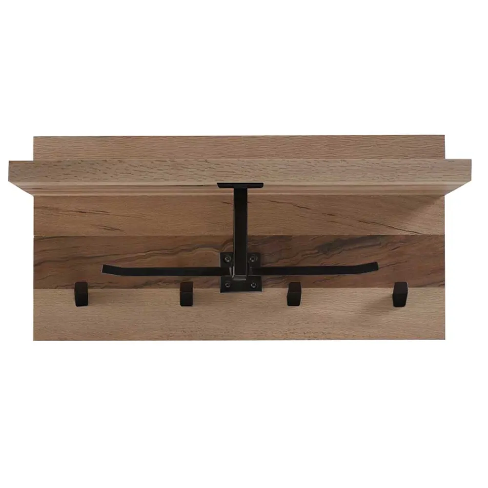 Wohnen 50x25x30 Kompakte Hängegarderobe aus Balkeneiche - Alsbetas