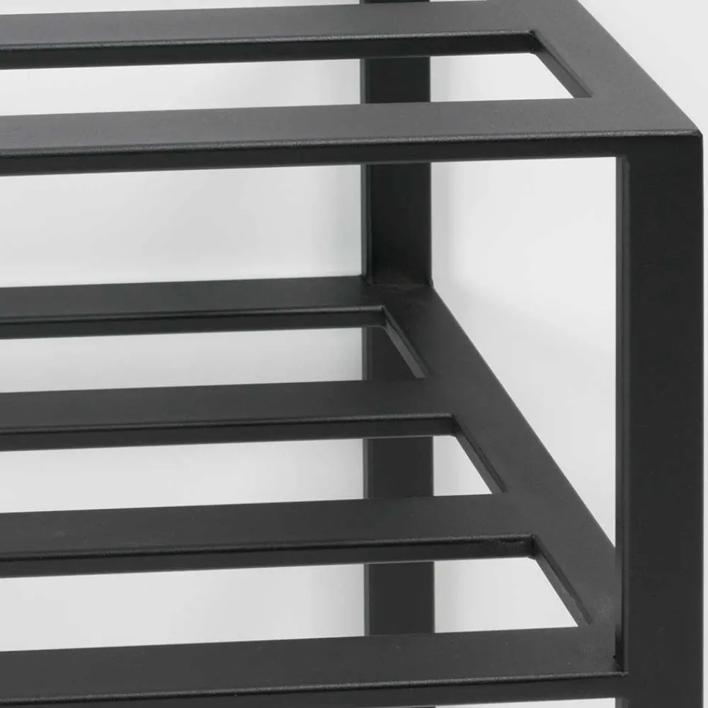 Wohnen Schwarze Möbel|Kleiderständer*70x178x29 Kompaktgarderobe aus Stahl in Schwarz - Cellja