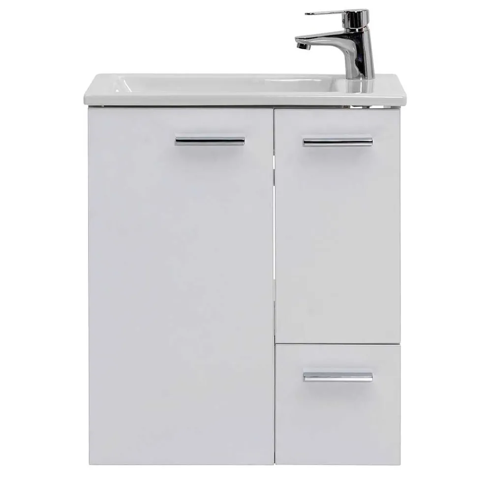 Wohnen Waschtisch|Waschbeckenunterschränke*50x60x25 Komplett-Waschtisch in Weiß - Ernossi