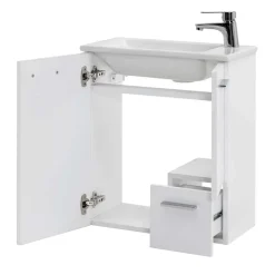 Wohnen Waschtisch|Waschbeckenunterschränke*50x60x25 Komplett-Waschtisch in Weiß - Ernossi