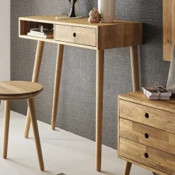 Wohnen 80x80x35 Konsolentisch aus Eiche massiv - Kopiana