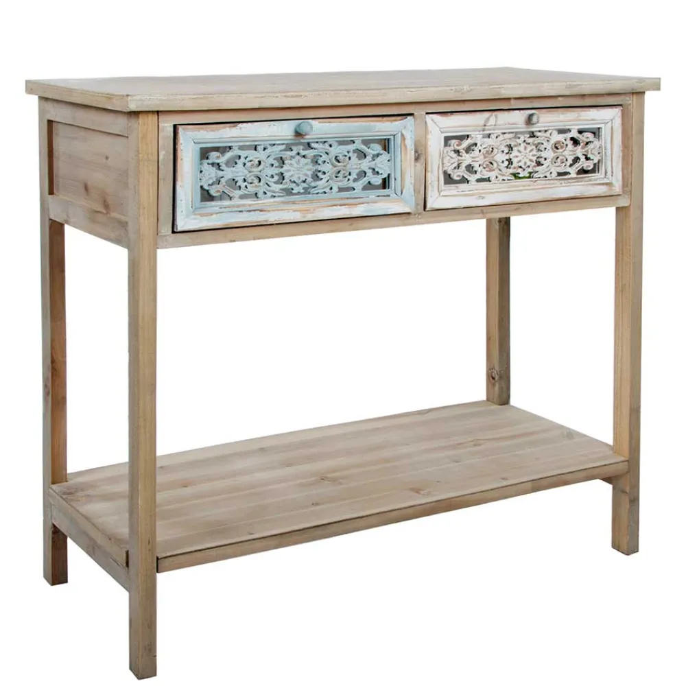 Wohnen Telefontische|Shabby Chic Möbel*85x77x37 Konsolentisch im Shabby Chic aus Tanne - Pontecuna