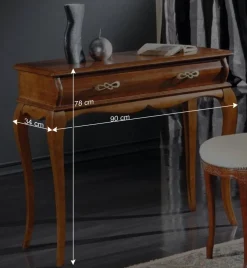 Wohnen 90x78x34 Konsolentisch in Nussbaumfarben - Motiz