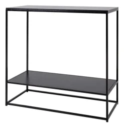 Wohnen 80x80x36 Konsoltisch aus Stahl in Schwarz - Esbessa