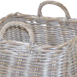 Wohnen Rattanmöbel*50x51x50 Korb mit Griffen Landhaus - Oleganos